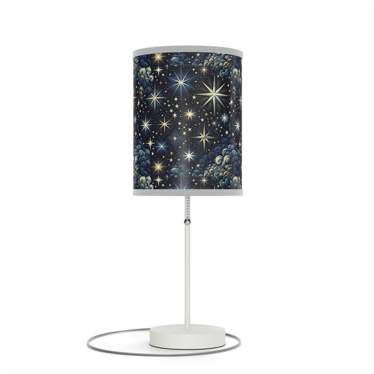 Celestial Radiance Table Lamp with Starry Night Pattern