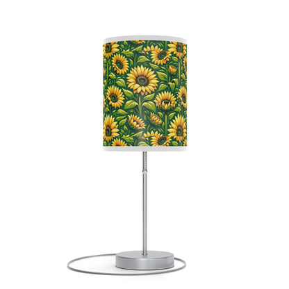 Sunny Blossom Table Lamp with Sunflower Field Pattern