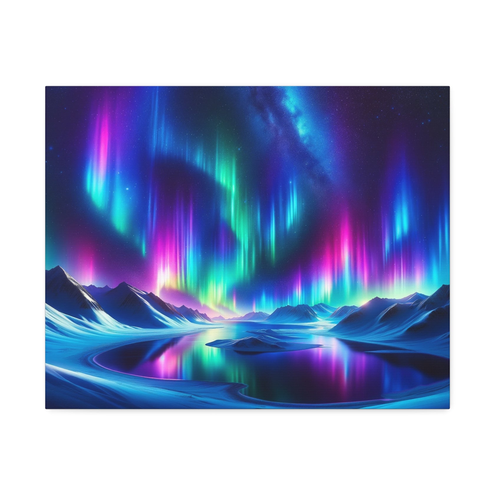 Aurora Borealis Majesty Canvas Art - Hyper-Realistic Northern Lights S ...