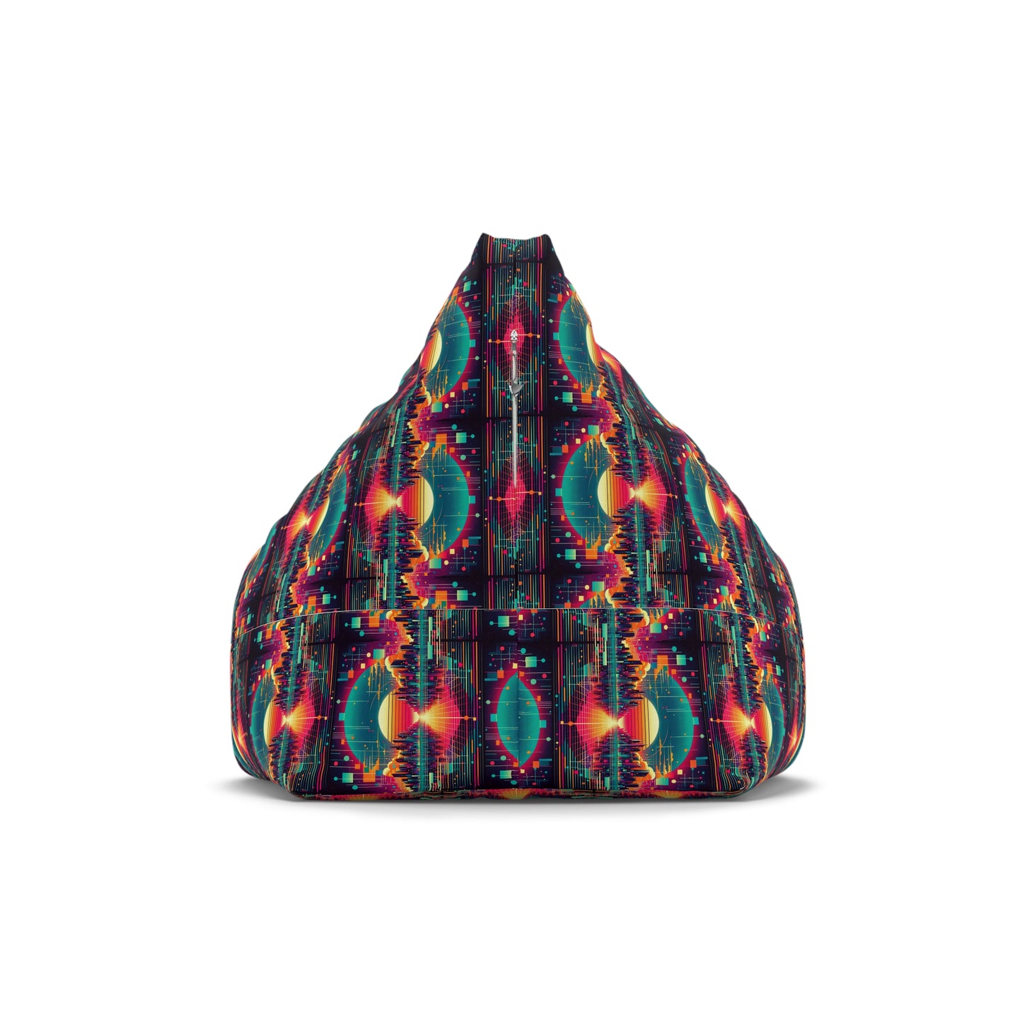 Sunset Metropolis Pixel Bean Bag Chair Cover