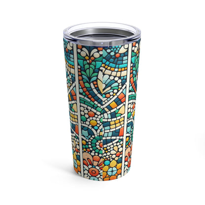Artistic Mosaic 20oz Tumbler - Colorful Tile Design, Vibrant and Eclectic