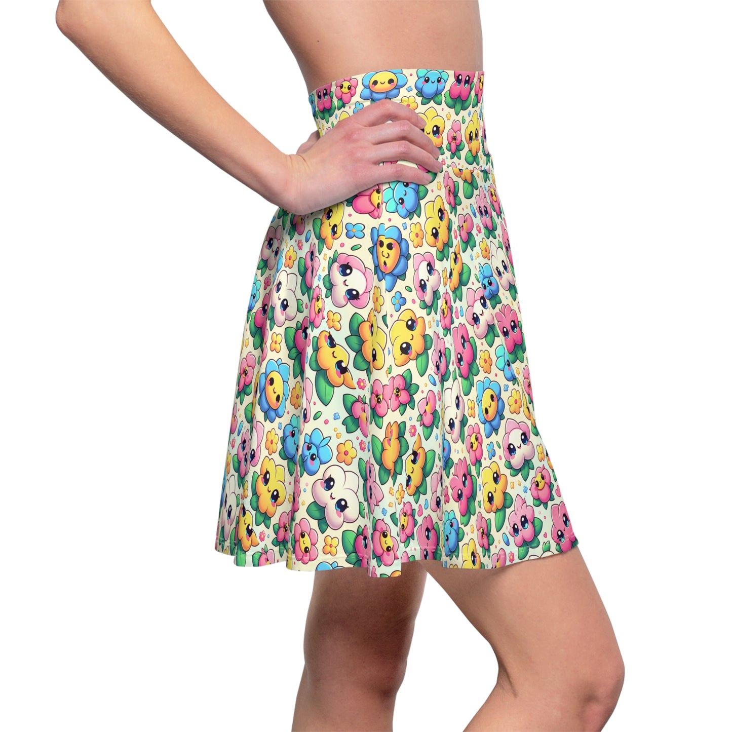 Whimsy Blooms Cartoon Flower Skirt