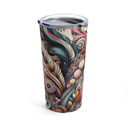 Vibrant Artistry 20oz Tumbler – Eclectic Design Fusion with Stainless Steel Insulation