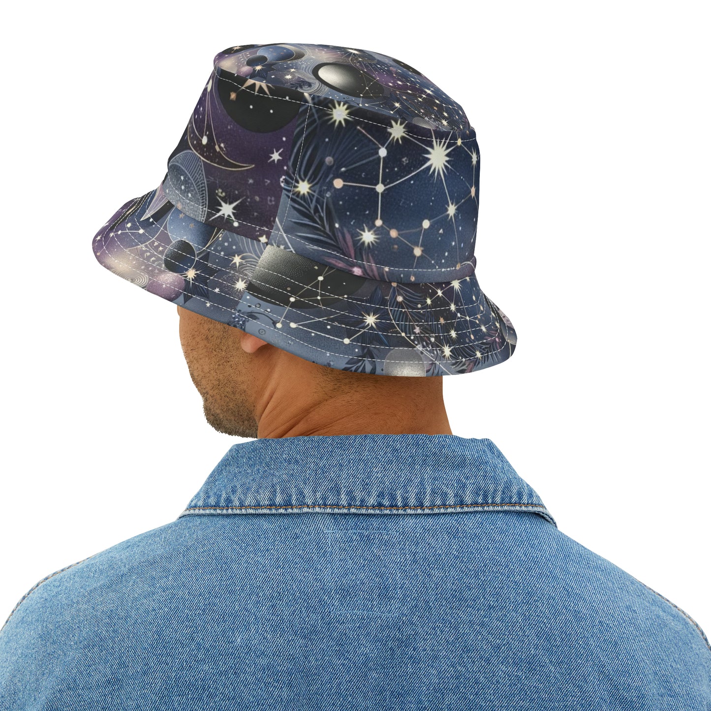 "Cosmic Whispers" Celestial Dreams Bucket Hat