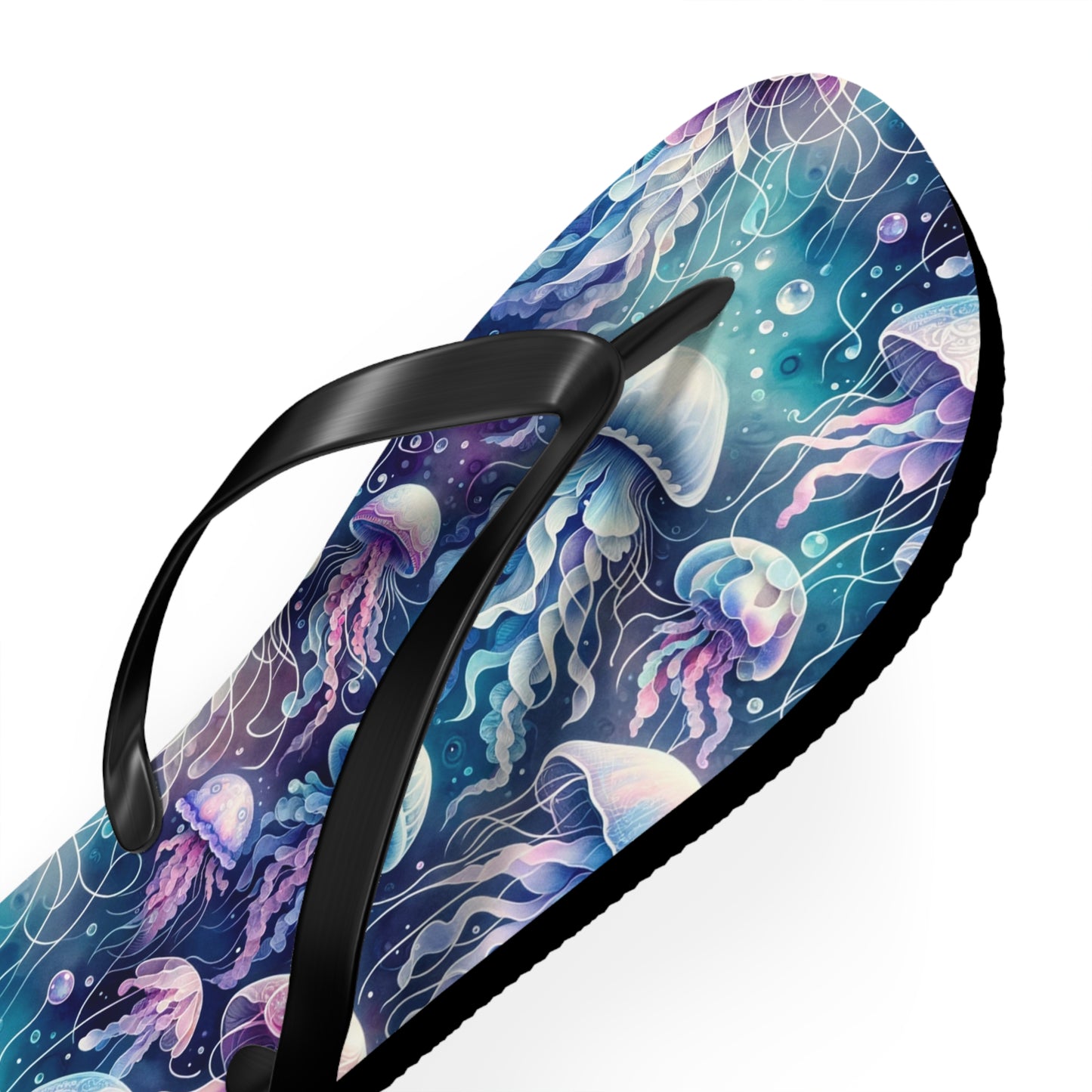 Oceanic Dreams Jellyfish Flip Flops - Serene Underwater Elegance