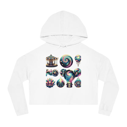 Mystic Carousel Hoodie - Dreamy Lights & Psychedelic Lotus Design