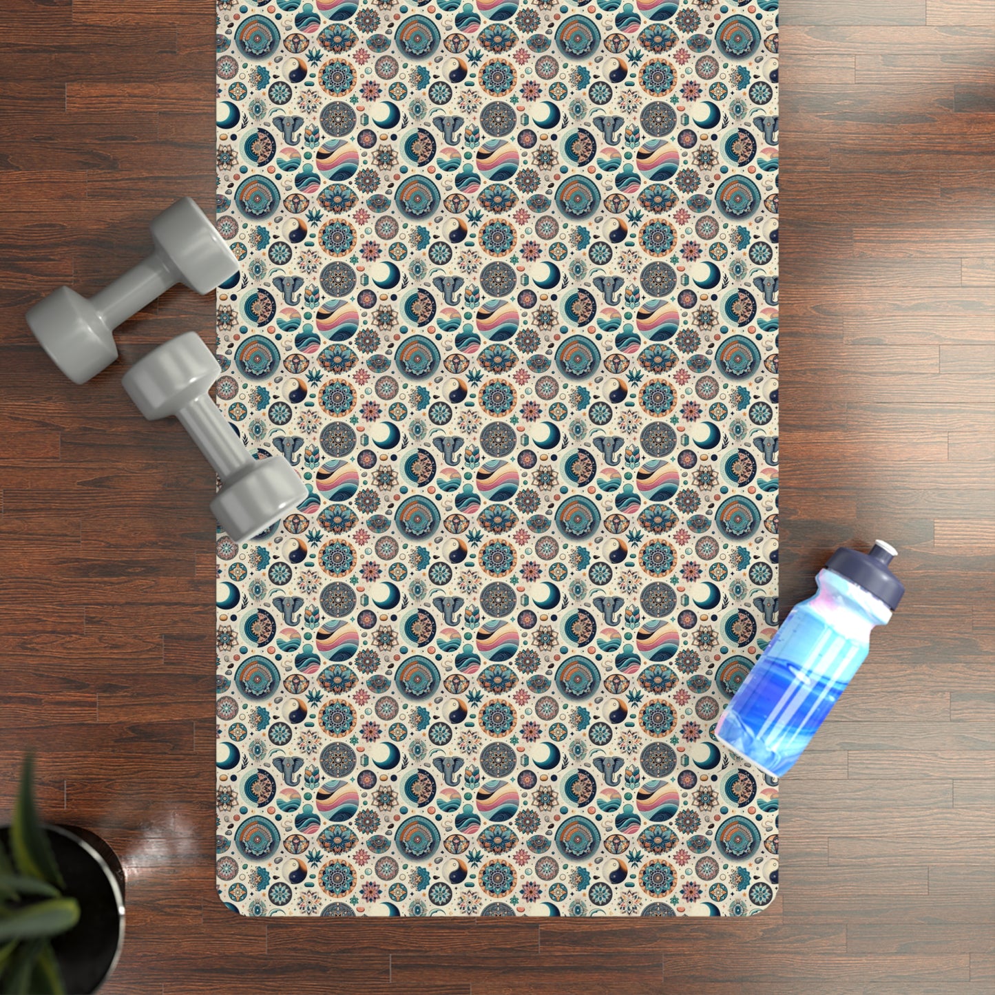 Ultimate Harmony Yoga Mat: Anti-Slip, Comfort Rubber with Vibrant Multi-Pattern Design