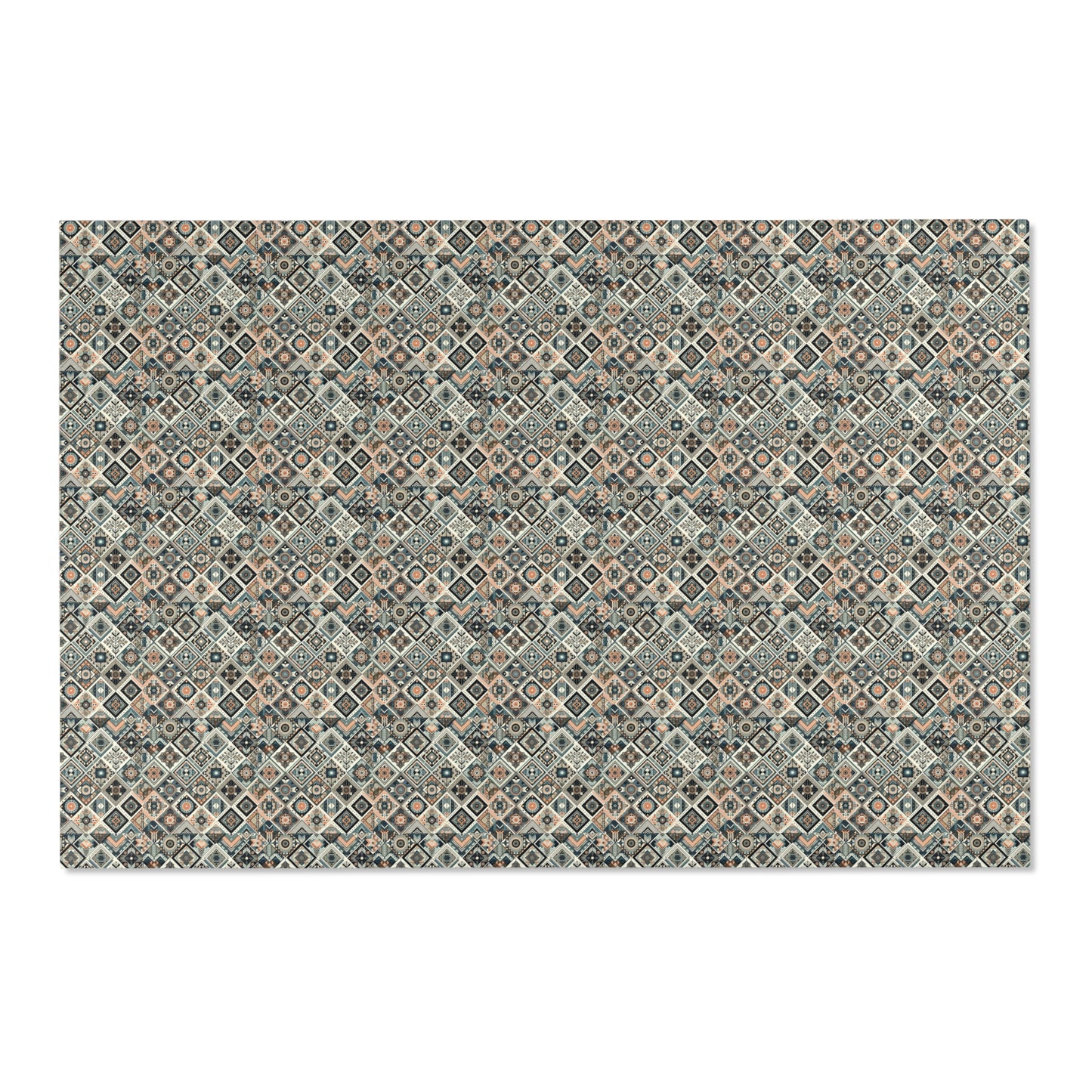 Eclectic Fusion: Multifaceted Geometric & Artistic Area Rug