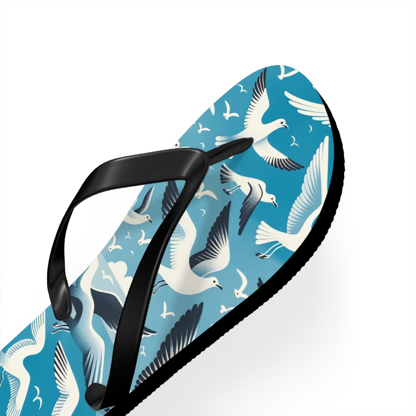 Seaside Breeze Seagull Flip Flops - Airy and Playful Coastal Footwear