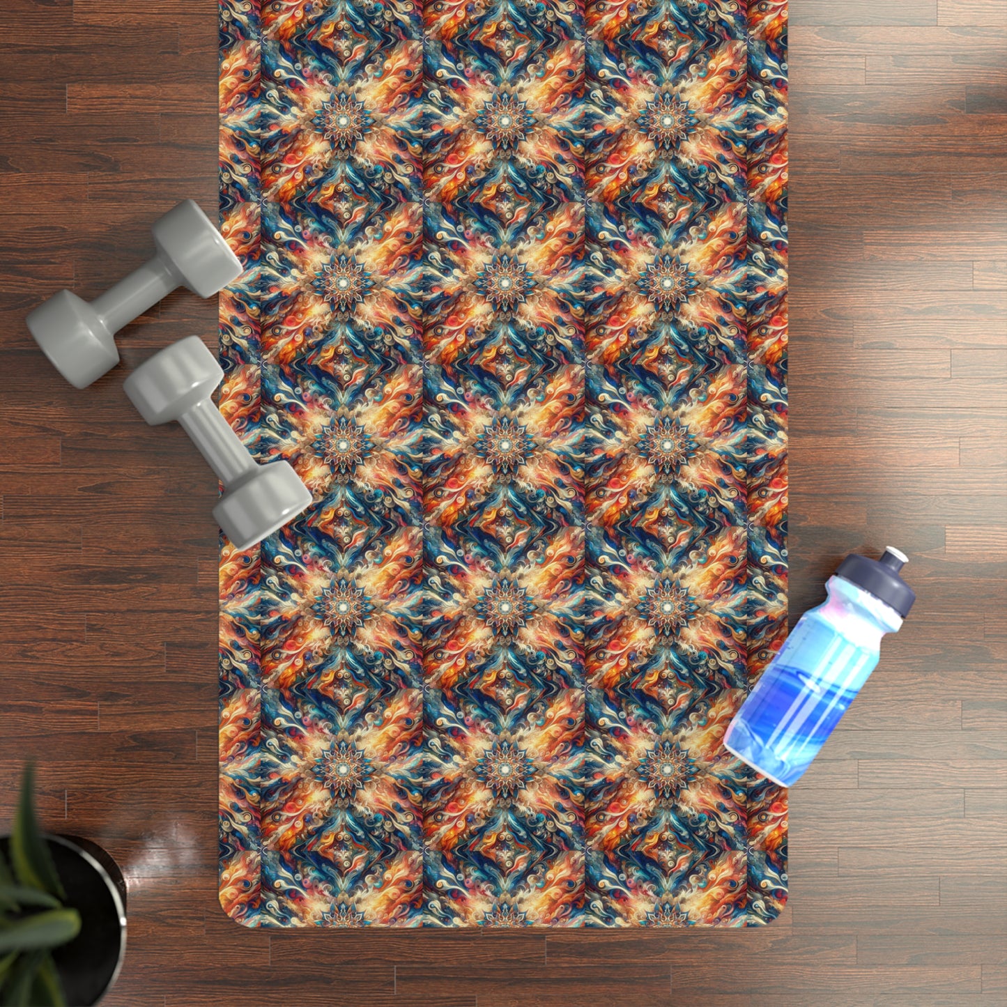 Cultural Mosaic Yoga Mat: Deluxe Microfiber with Vibrant World Design