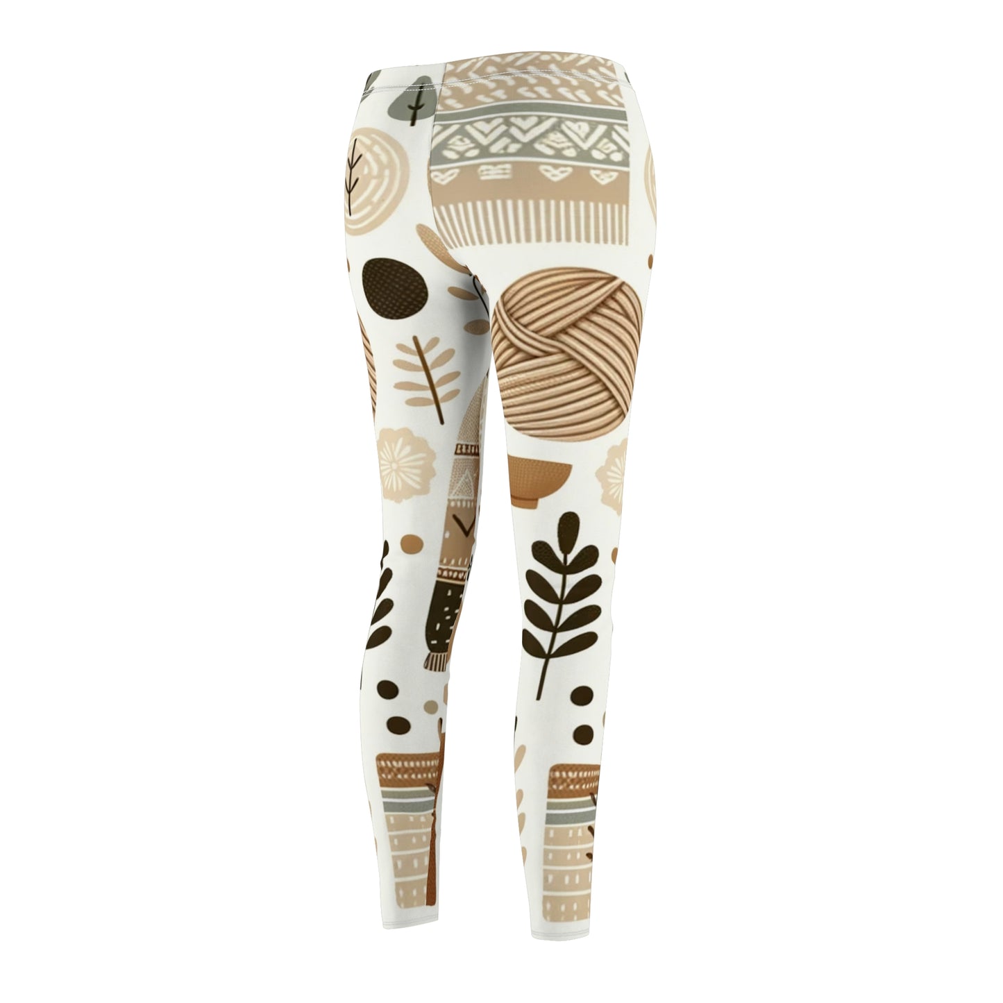 HyggeCozy Knit-Texture Women's Leggings: Earthy Comfort