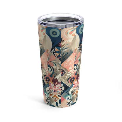 Modern Vintage Fusion: Artistic Pattern Design with Abstract and Floral Elements