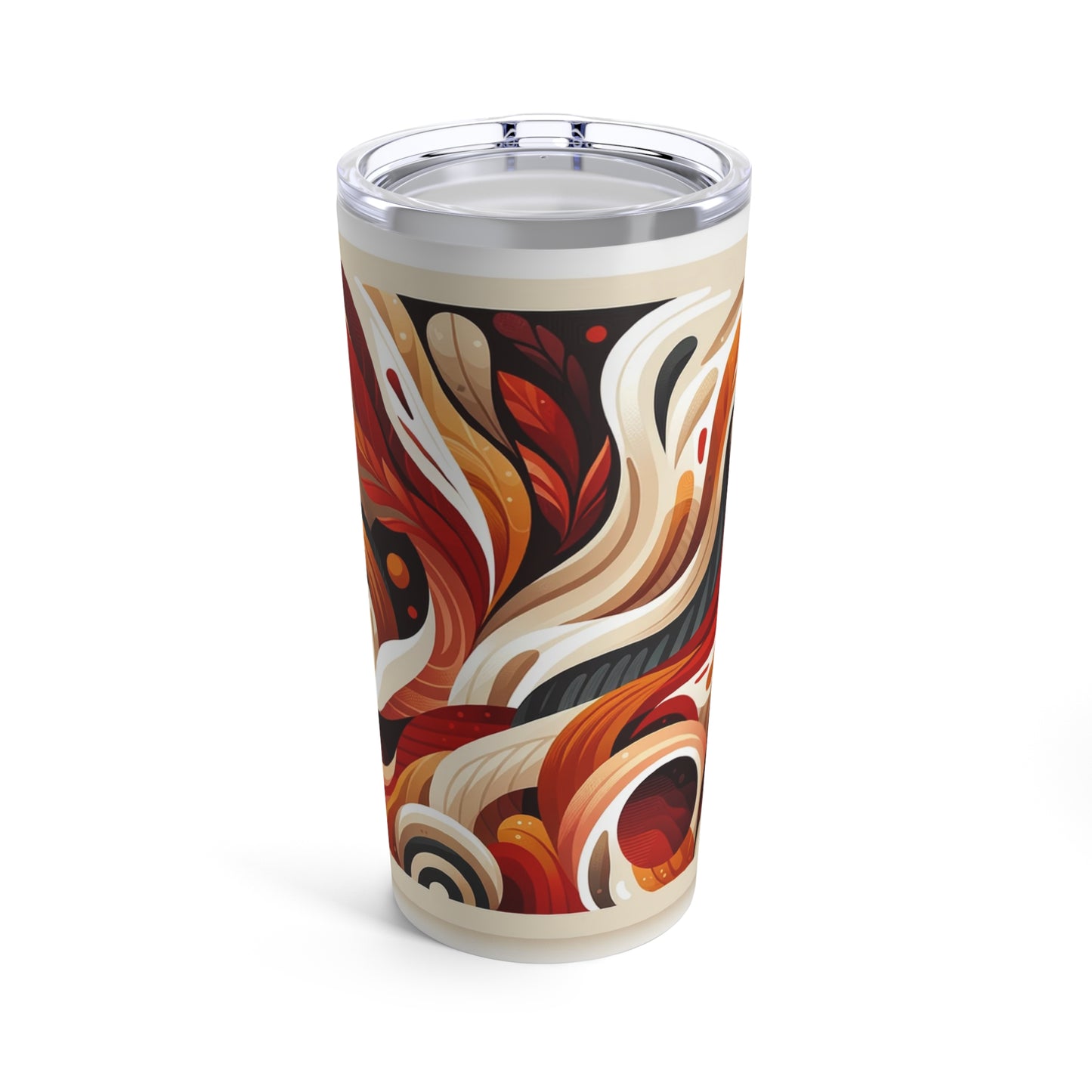 Autumn Embrace 20oz Tumbler - Abstract Warm Tones Design