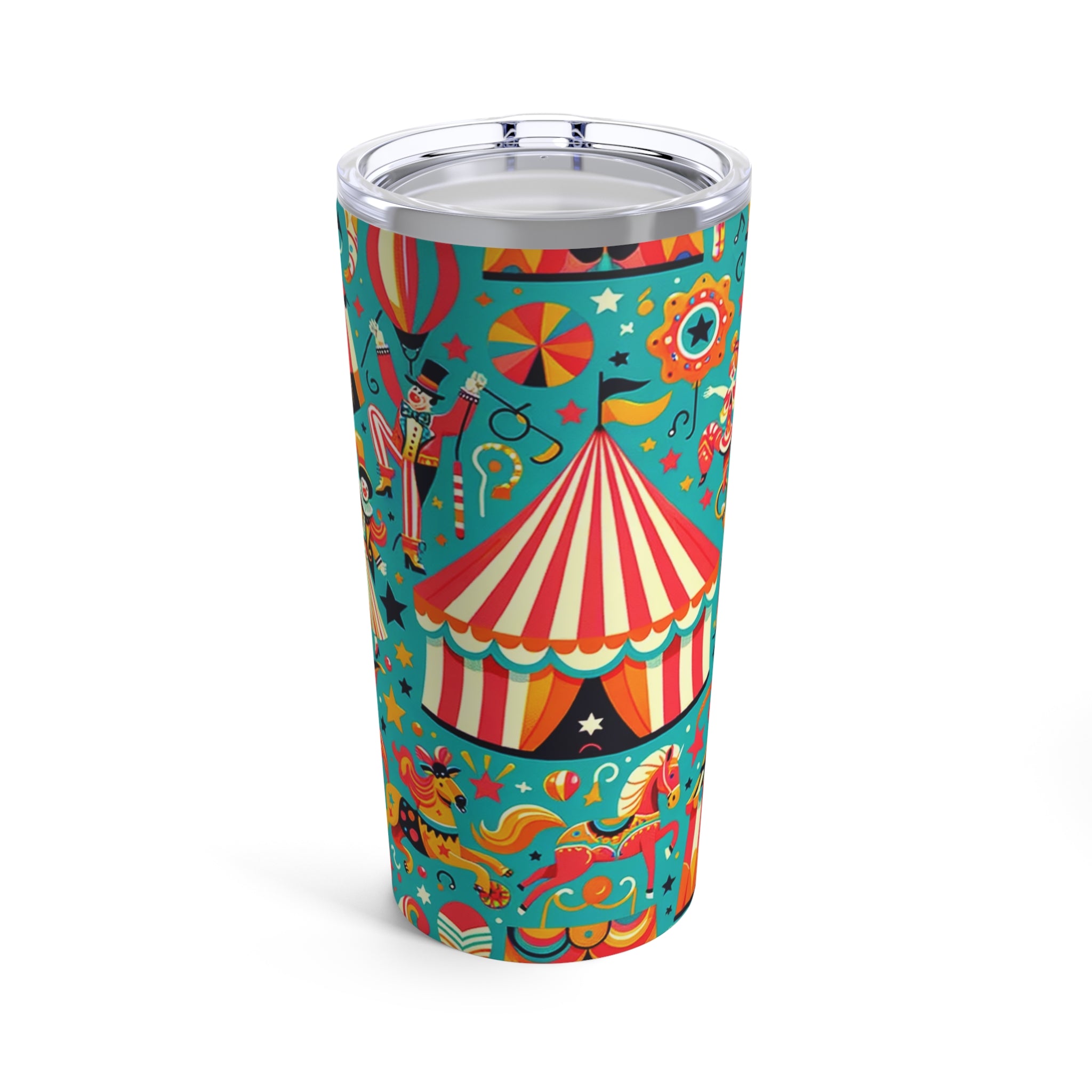 Circus Spectacle 20oz Tumbler - Whimsical and Colorful Circus Theme