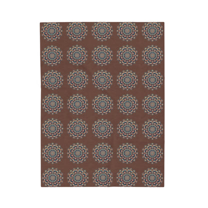 Mandala Magic: Intricate Pattern Velveteen Plush Blanket