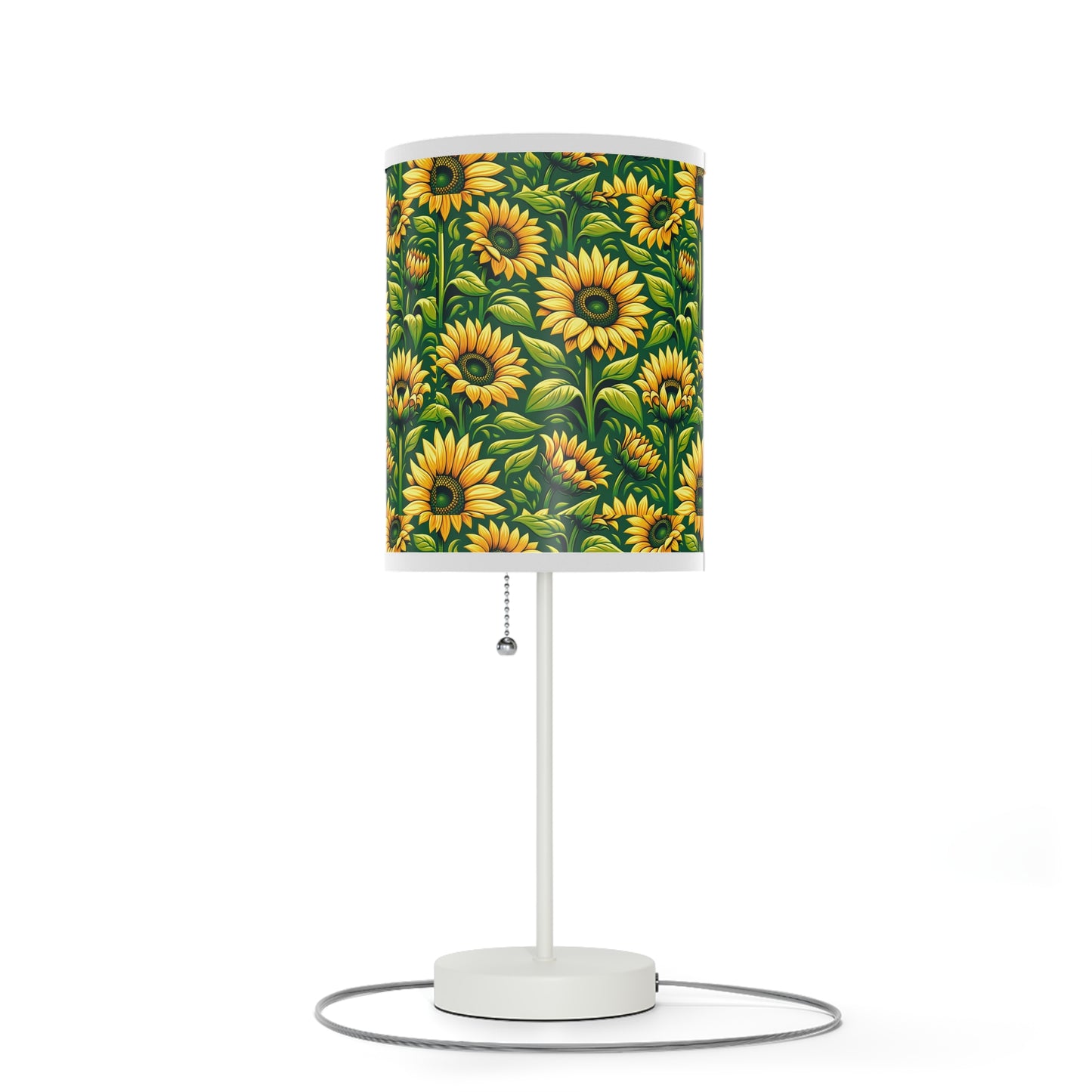 Sunny Blossom Table Lamp with Sunflower Field Pattern