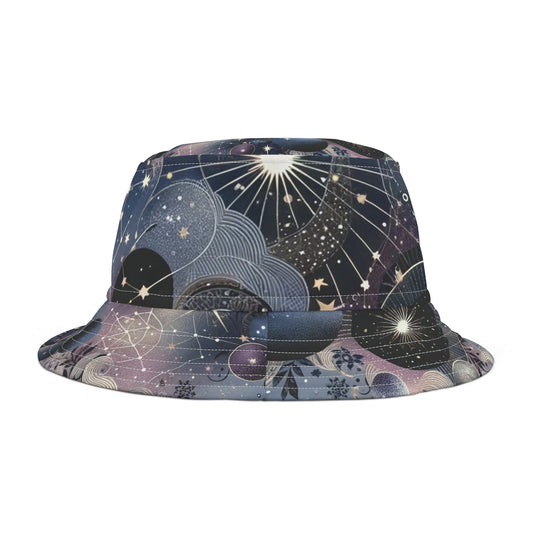 "Cosmic Whispers" Celestial Dreams Bucket Hat