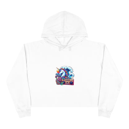 Retro Wave Fantasy Hoodie - Eclectic Unicorn and Arcade-Inspired Design