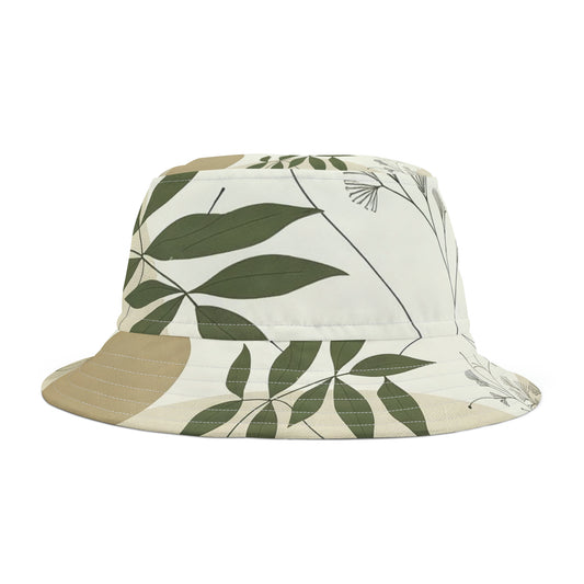 "Serenity Leaf" Minimalist Botanical Bucket Hat