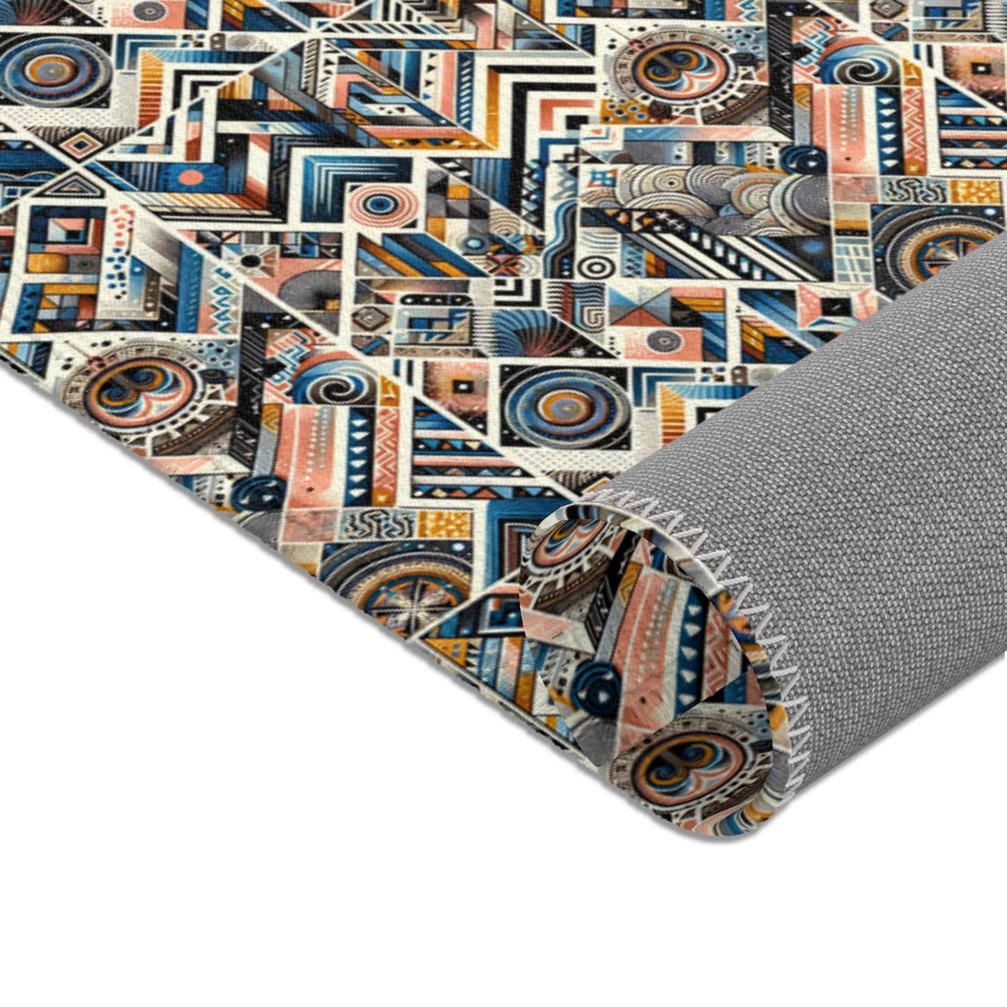 Global Tapestry: Eclectic Geometric & Cultural-Inspired Area Rug