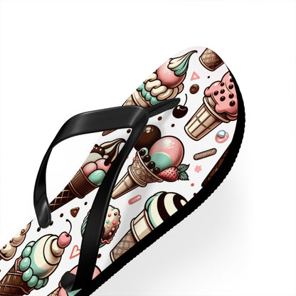 Sweet Nostalgia Retro Ice Cream Cone Flip Flops - A Scoop of Vintage Charm