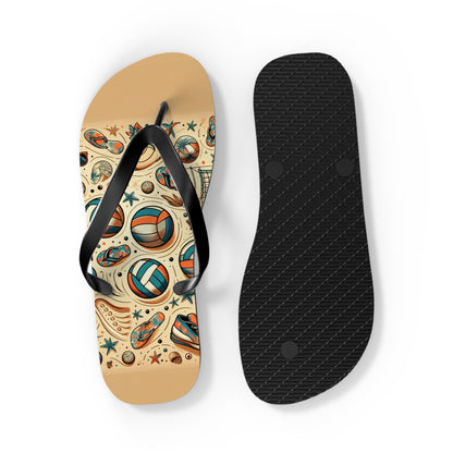 Beach Volley Fun Flip Flops - Sporty and Playful Summer Footwear