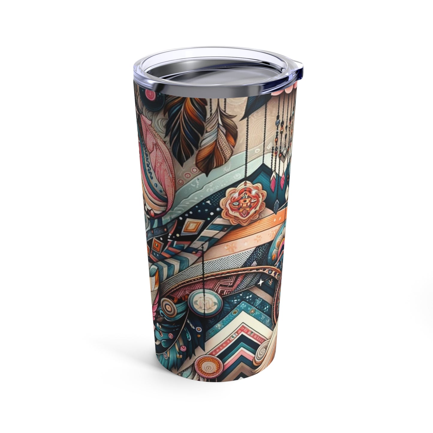 Vibrant Artistry 20oz Tumbler – Eclectic Design Fusion with Stainless Steel Insulation