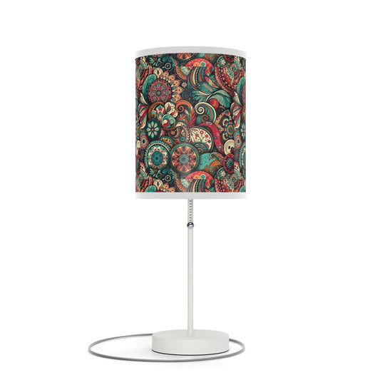 Boho Bliss Table Lamp with Eclectic Bohemian Pattern