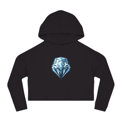 Crystal Edge Hoodie - Sleek Geometric Gemstone Design