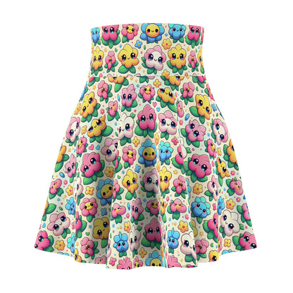 Whimsy Blooms Cartoon Flower Skirt