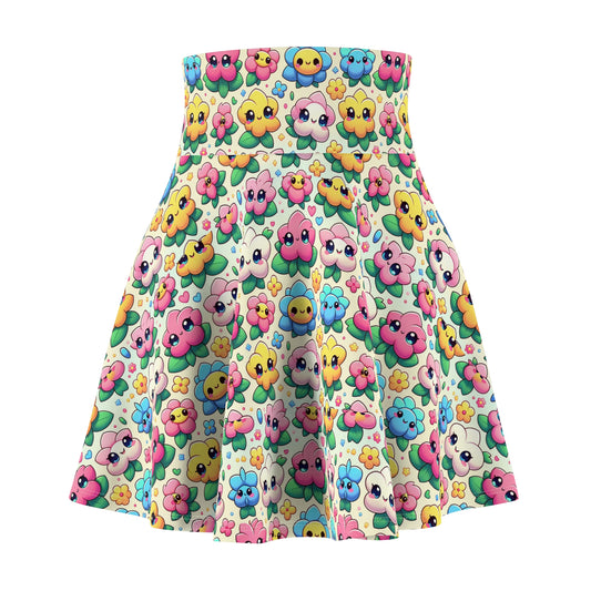 Whimsy Blooms Cartoon Flower Skirt