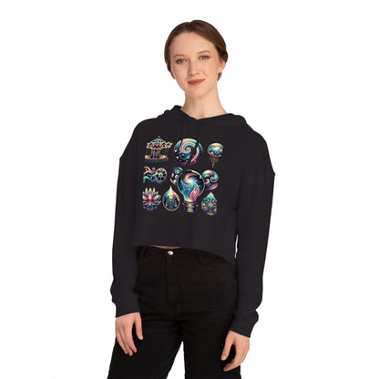 Mystic Carousel Hoodie - Dreamy Lights & Psychedelic Lotus Design