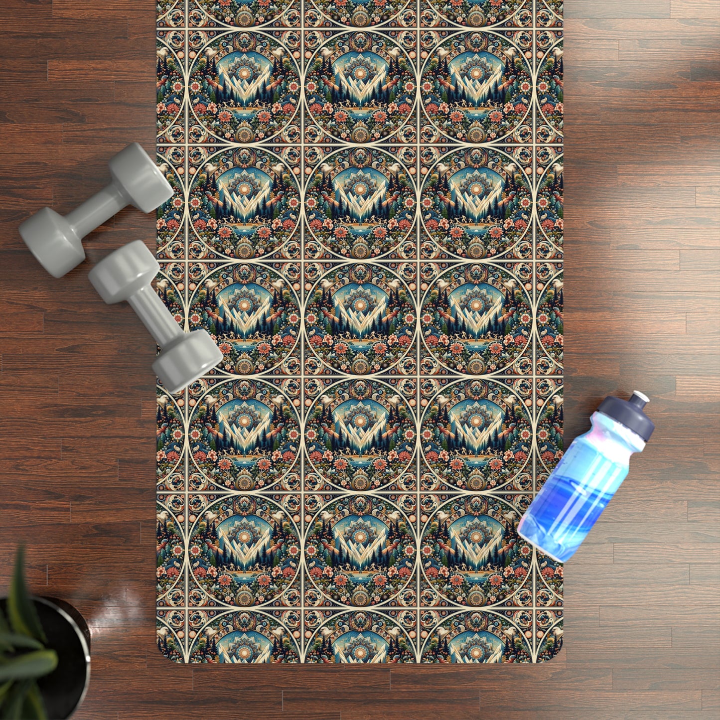 Artistic Odyssey Yoga Mat: Luxe Microfiber with Global Artistic Design
