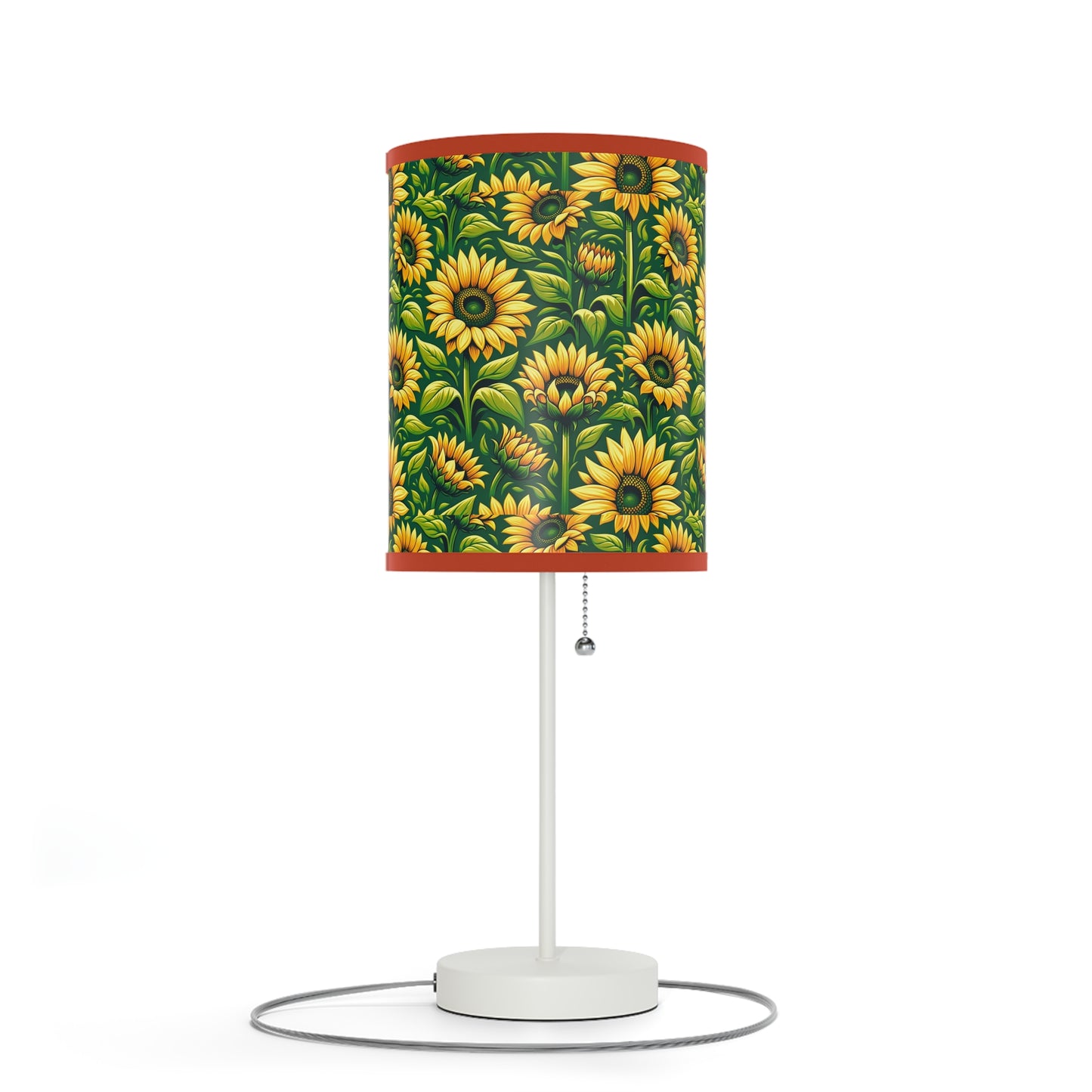 Sunny Blossom Table Lamp with Sunflower Field Pattern