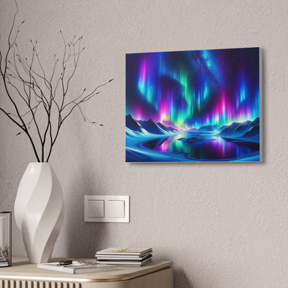 Aurora Borealis Majesty Canvas Art - Hyper-Realistic Northern Lights Scene