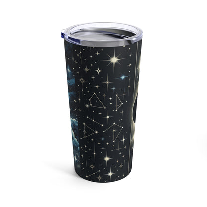 Starry Night 20oz Tumbler - Celestial Sky Design with Twinkling Stars and Moon