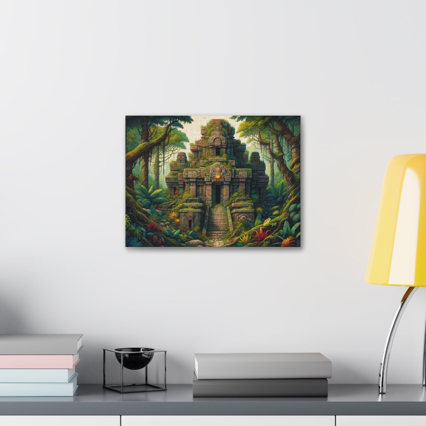 Lost Temple of Mysteries: Ancient Jungle Temple Canvas Art