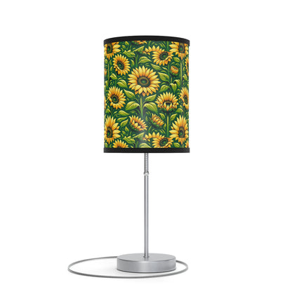 Sunny Blossom Table Lamp with Sunflower Field Pattern