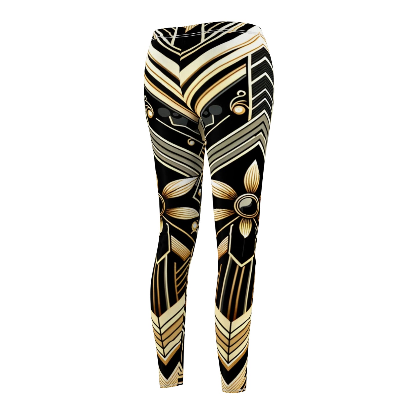 DecoGlam High-Waisted Women's Leggings: Modern Elegance Meets Vintage Chic