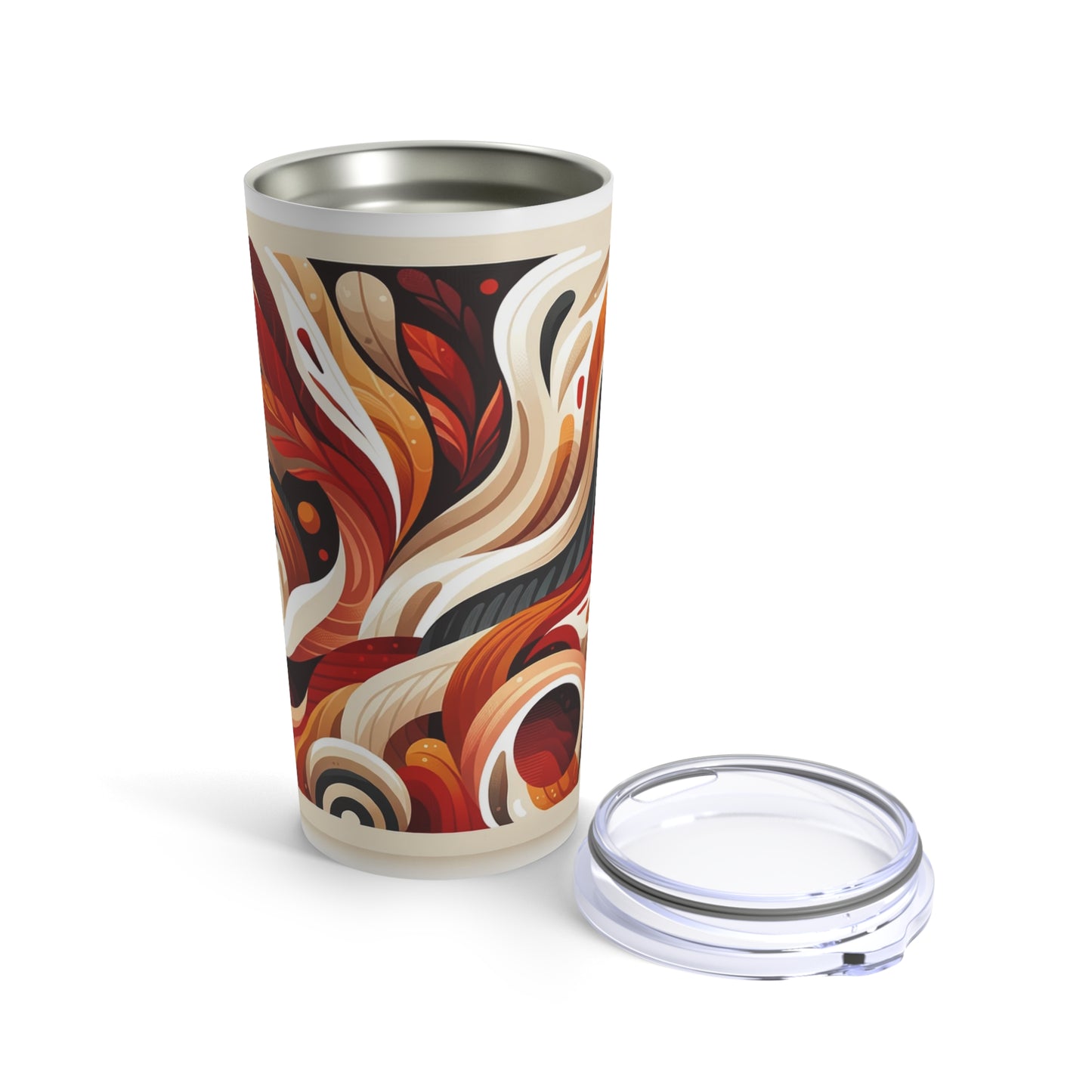 Autumn Embrace 20oz Tumbler - Abstract Warm Tones Design