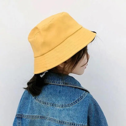 Fashion New Kids Baby Bucket Hats Solid Color 2-3-4-5 Years Boys Girls Sun Sunshade Cap Outdoor Panama Beach Children Basin Hat
