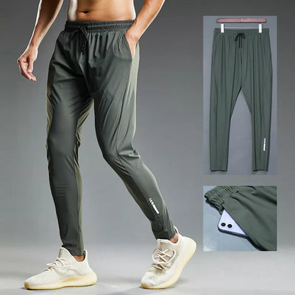 Active Comfort Men's Sport Pants - Elastic Polyester Jogging Sweatpants