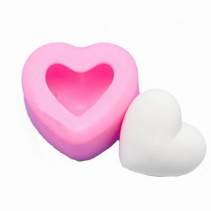Silicone Heart Soap Mold DIY Cake Decorating Tools 3D Candy Making Tool Jelly Supplies Candle Plaster Making Mould