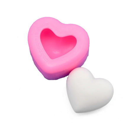 Silicone Heart Soap Mold DIY Cake Decorating Tools 3D Candy Making Tool Jelly Supplies Candle Plaster Making Mould