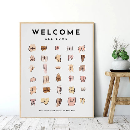 Funny Bathroom Rules Toilet Rules Wall Art Picture Canvas Painting Signed Poster Prints Modern Toilet Humour Bathroom Decor Gift