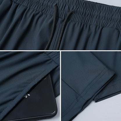 Active Comfort Men's Sport Pants - Elastic Polyester Jogging Sweatpants