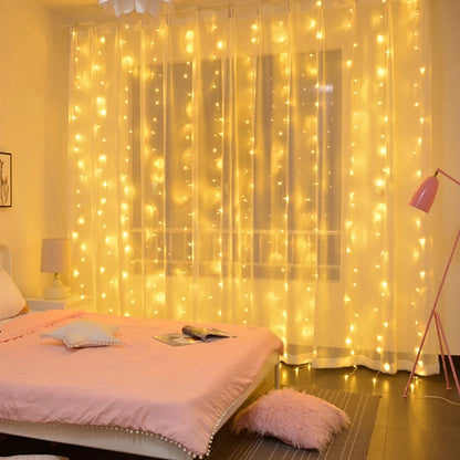 Christmas Lights Curtain Garland Merry Christmas Decorations For Home Christmas Ornaments Xmas Gifts Navidad Natal 2024 New Year