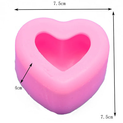 Silicone Heart Soap Mold DIY Cake Decorating Tools 3D Candy Making Tool Jelly Supplies Candle Plaster Making Mould