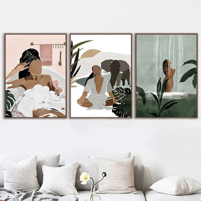 Exclusive Bubble Bath Poster Take A Shower Canvas Painting Nordic Wall Art Print Yoga Meditation Morden Picture For Living Room Decor