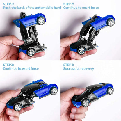 Transformation Mini 2 In 1 Car Robot Toy Anime Action Collision Transforming Model Deformation Vehicles Toy Gift for Children